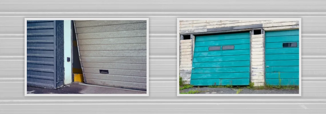 Crooked Aluminum Garage Door Repair in Guelph, Ontario