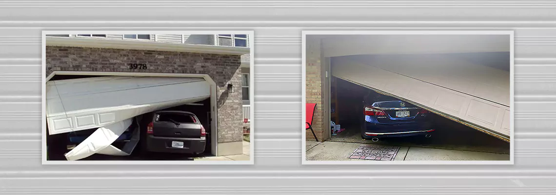 Repair Commercial Garage Door Got Hit By A Car in Guelph, Ontario